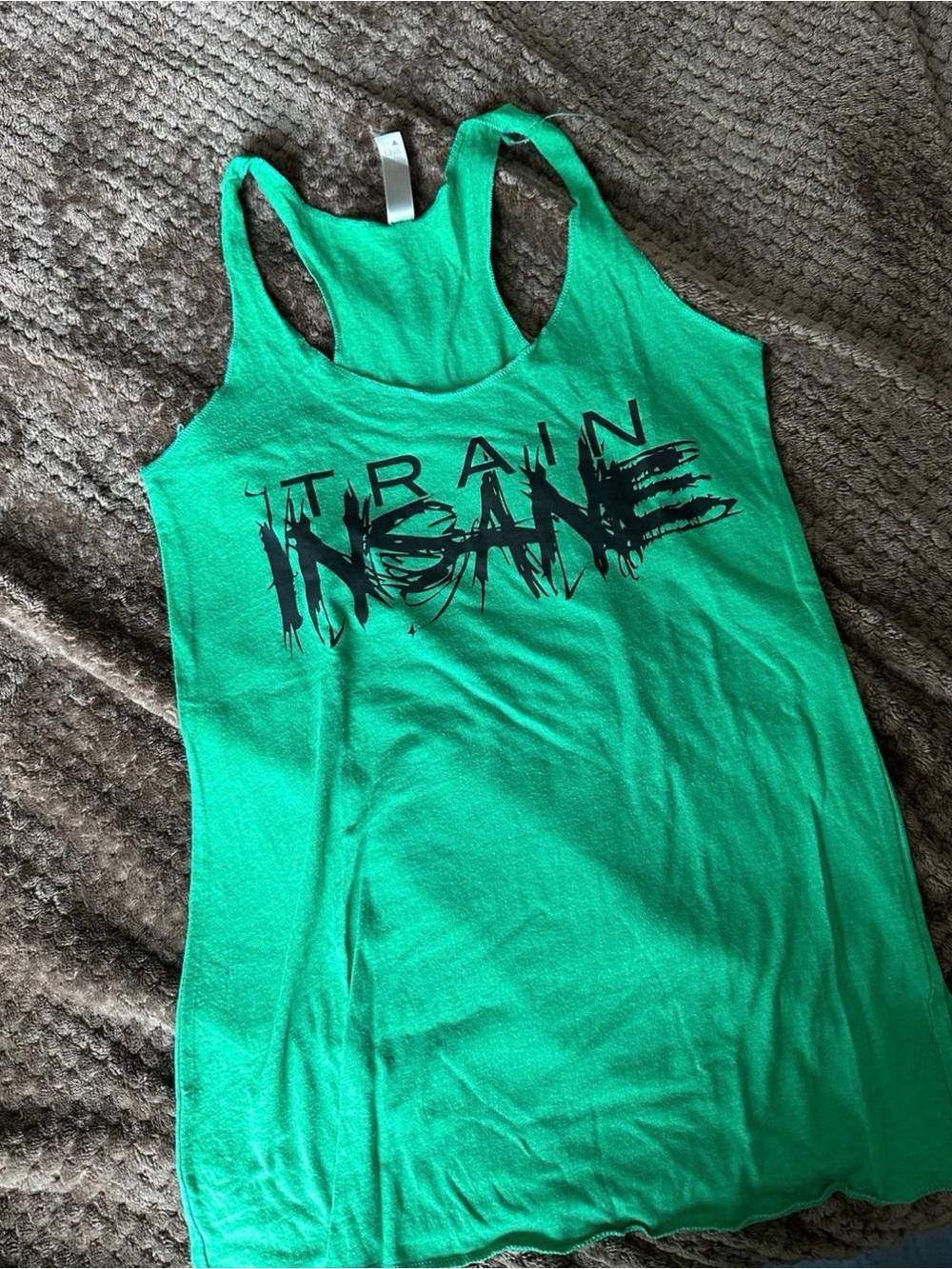 Train Insane Women's Green Racerback Tank Top